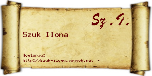 Szuk Ilona névjegykártya